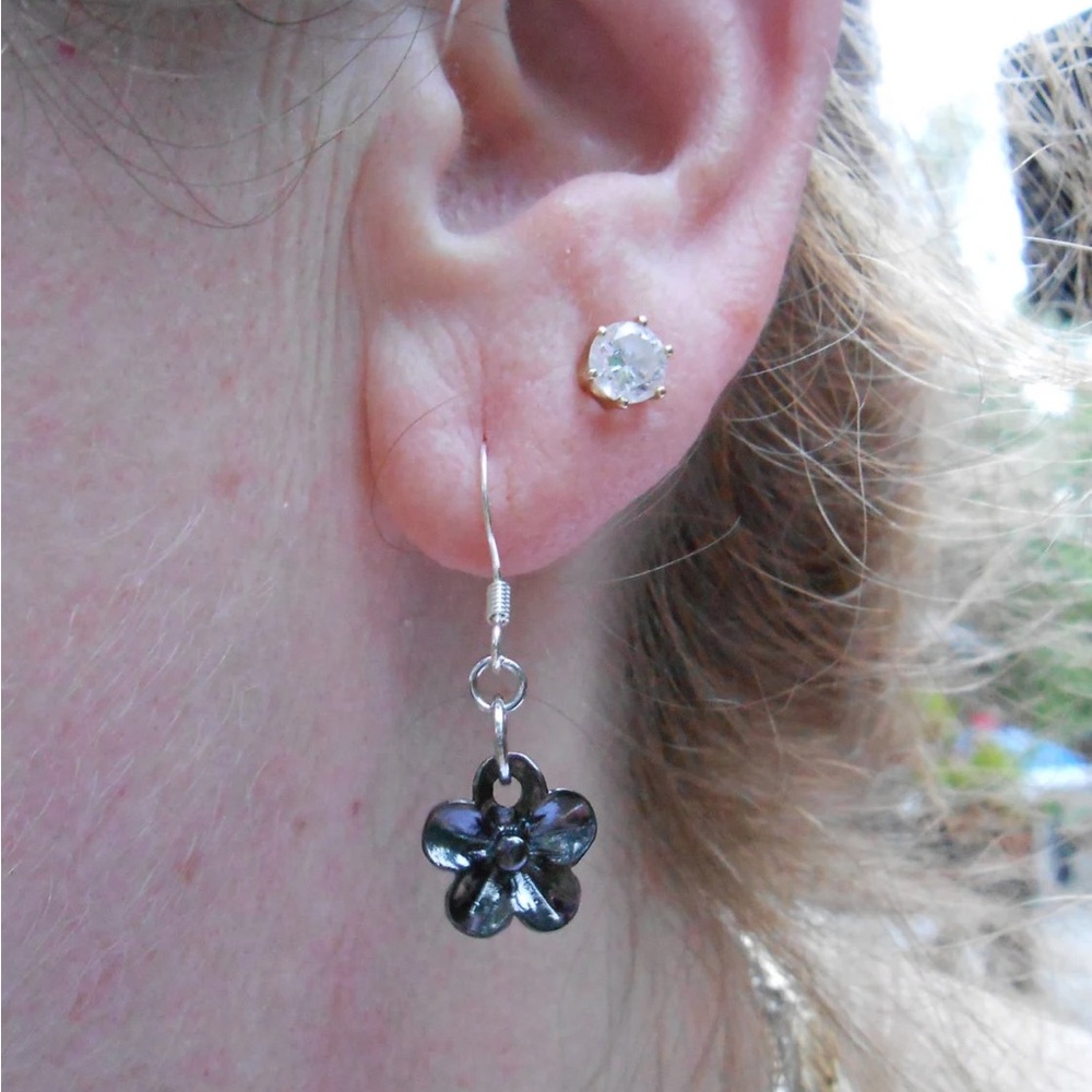 New Flower Earrings Flower Jewelry Flower Charm Earrings Small Earrings Floral